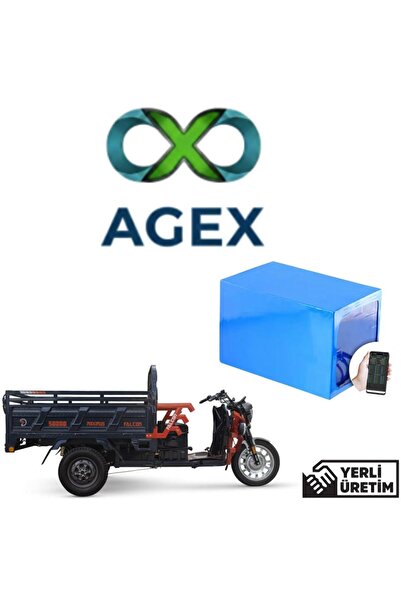 agex enerji Falcon Maximus 50000 Kabinli Moped 72 Volt 60 Ah LiFePO4 Batarya