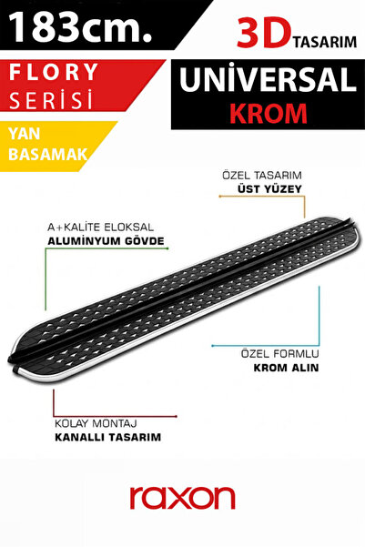 Raxon Flory Yan Basamak 183 cm – Universal | Kaymaz Yüzey & Dayanıklı Tasarım