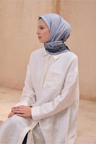 Belli Geometric Pattern Paulista Ice Blue Scarf 7