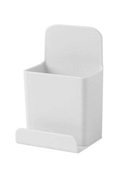 Generic Wall Mounted Durable Plastic Storage Basket White 12*5.2*9.6cm