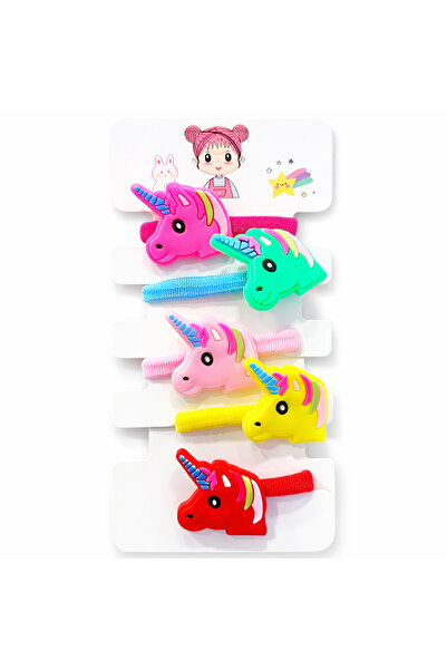 SHEKER HOME Unicorn Girl and Baby Rubber Buckle Set - 5 Pieces