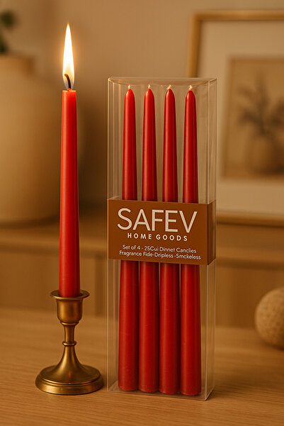 Şahane Pazar Dekoratif Set 4’lü Şamdan Mum Yemek Masası Özel Gün Ev Dekorasyo...