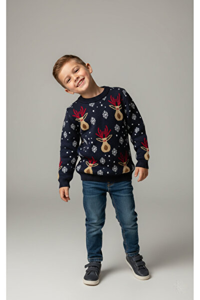 Name Baby Erkek Çocuk Yılbaşı Yeniyıl Temalı Kazak NBK-YY2226