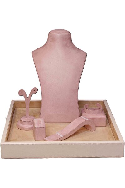 Lamsit Ibdaa Acrylic Jewellery Box with Leather Base & Necklace Display Stand...