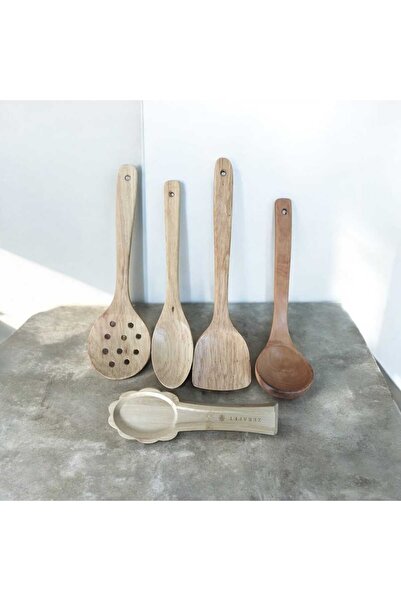 HOMEFECT Bamboo Spoon and Spoon Set 5 Pieces