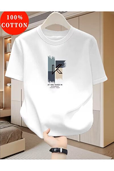 LELVANİ تي شيرت مطبوع عليه حرف K