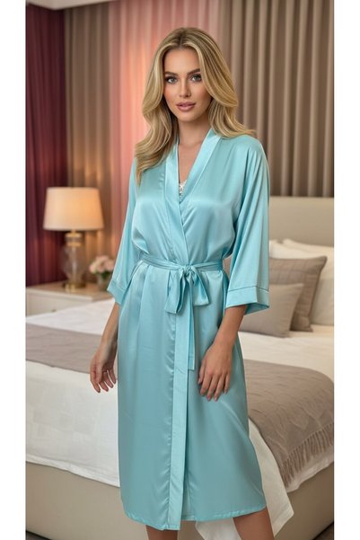Limas lingerie 1 Piece Long Kimono Full Satin