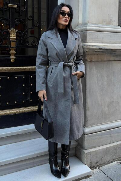 Lijuri Palton lung cu curea 7073 R10-E-K2