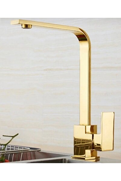 luxury faucet Gold kare borulu evye mutfak bataryası