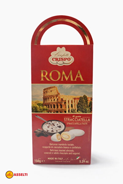 Crispo Stracciatella Roma – Migdale prăjite în ciocolată albă cu fulgi de cac...