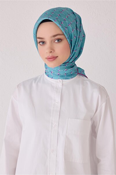 Belli GEOMETRİK DESEN İPEK EŞARP 4048D (TWİLL)-52