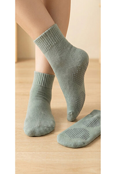 DRAV 2'li Taban Altı Kaydırmaz Baskılı Pilates & Yoga & Dans Kadın Çorabı