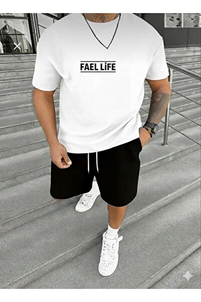 FAEL LİFE طقم ملابس للأولاد والبنات يتكون من تي شيرت مطبوع وشورت وقميص علوي و...