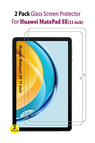 Generic عبوة من قطعتين من واقي الشاشة الزجاجي المقوى لجهاز هواوي ميت باد إس إي (11 بوصة) شفاف
