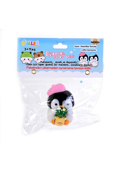 hak-iş oyuncak دمية البطريق الوردي الذي يحمل الصبار - لعبة ناعمة لتخفيف التوتر