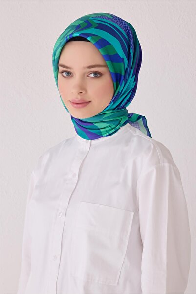 Belli GEOMETRİK DESEN İPEK EŞARP 4047D (TWİLL)-80