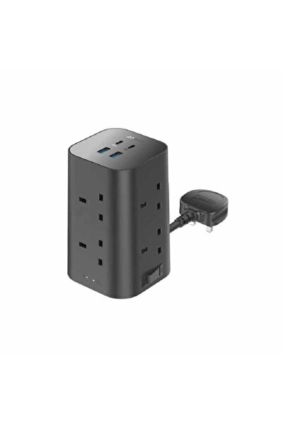 Generic شريط طاقة متعدد الوظائف 12 في 1 بقوة 20 واط مع منفذ USB-C للشحن السريع