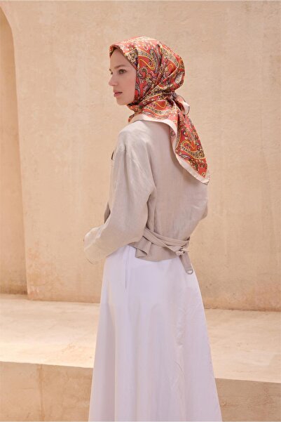 Belli Eșarfă de mătase cu model etnic 4101D TWILL