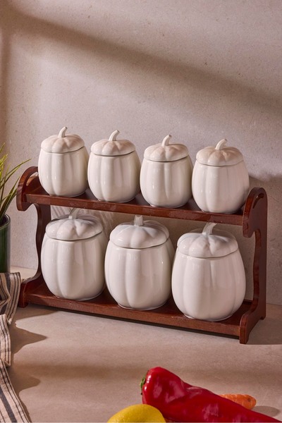 Perotti Pumpkin Multi-Purpose Spice Rack Set with 7 Trays