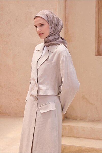 Belli Geometric Pattern Premium Soft Dried Rose Scarf 14