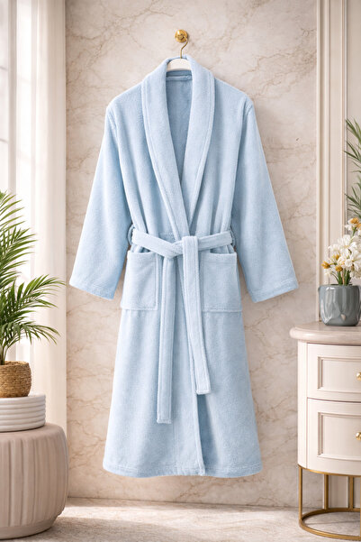 Formeya Ultraweicher Premium-Baumwollbademantel für Damen und Herren, hohes Grammgewicht – L/XL
