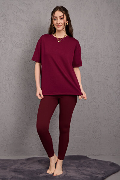 Moda Days Set de basic tricouri și jambiere pentru femei, ocazional, confortabil