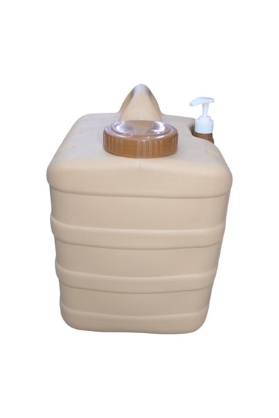 BUNCA Water jug for trips with liquid soap dispenser – 20 liters 💧
