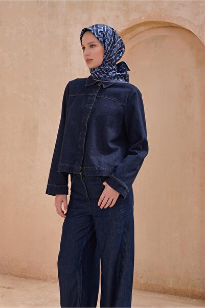 Belli Eșarfă de mătase cu model geometric 4118D TWILL