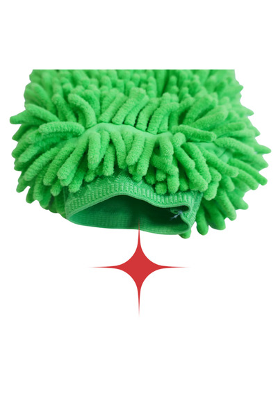 Gloss IQ Mănușă Spălare Auto Chenille – Verde (izolată pe interior)