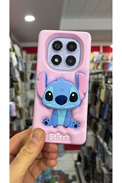 darkpower Xiaomi Redmi Note 14 Pro 5g Uyumlu Stitch Popsocketli Silikon Pembe...