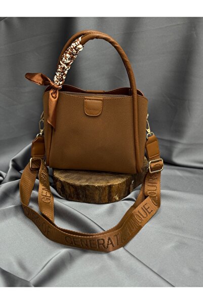 MİHRA STORE حقيبة يد نسائية فايين ديلي فولار كوت جلد-تا0010 تان