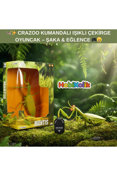Art Tone 🦗✨ CRAZOO KUMANDALI IŞIKLI ÇEKİRGE OYUNCAK – ŞAKA & EĞLENCE 3+ 🎮😄