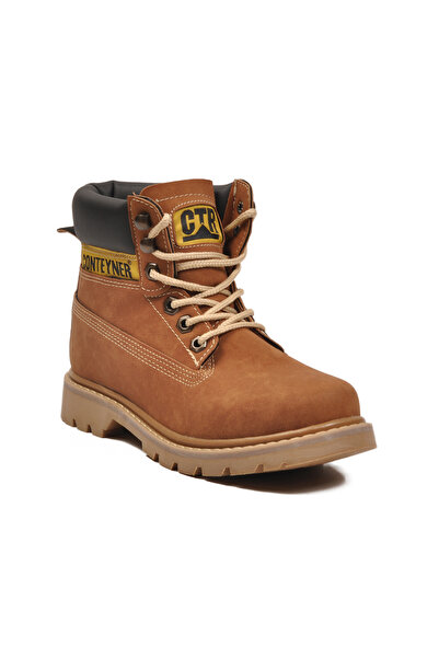 CONTEYNER 922 حذاء يونيسكس ذو نعل غير قابل للانزلاق من جلد النوبوك بلون القرفة