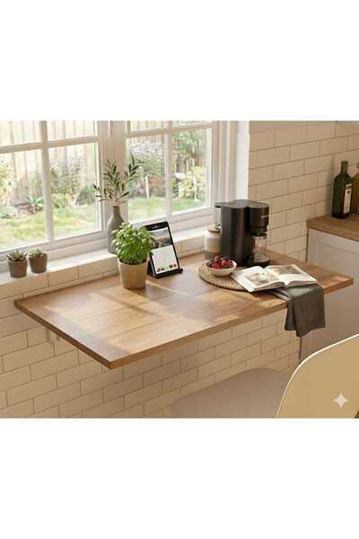 AYZ Liva Duvara Monte Katlanabilir Mutfak Bilgisayara Balkon Masası