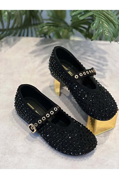 KRISTE BELL - SİYAH TAŞLI BABET