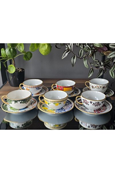 FERMATO Karışık 12 parça çay fincanı