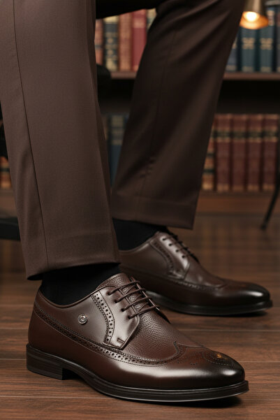 Pierre Cardin 1571116 Genuine Leather Brown Men's Classic Shoes