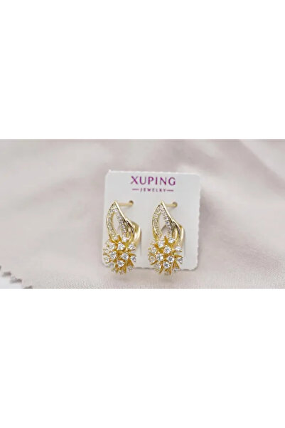XUPING JEWELRY Cercei placați cu aur și pietre de zirconiu