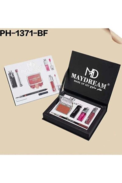 MAYDREAM Black Set Lipsticks + Gloss + Lip Liner + Blush Powder