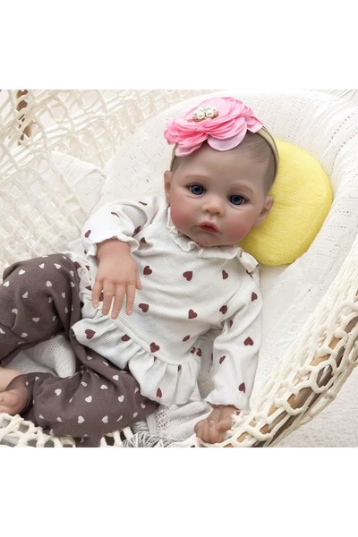 LunaDefano El Yapımı 45 cm Gerçekçi Oyuncak Bebek – Tam Vinil Poz Verilebilir...