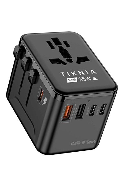TIKNIA 2025 Upgraded Quick Charge PD 3.0 Universal Travel Plug Adapter