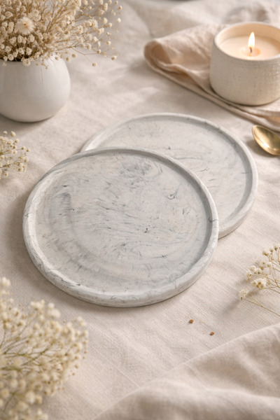 Sisay Home Διακοσμητικός δίσκος με μαρμάρινο σχέδιο 25 εκ. |   Μοντέρνα & Μπο...