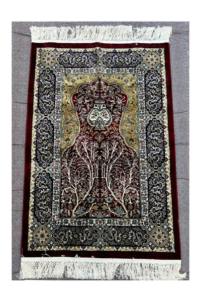GENERAL Museum Fantasy Islamic Velvet Soft Turkish Prayer Rug - Islamic Design Prayer Rug