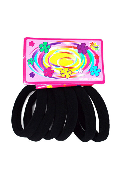 Party City χωρίς ραφές Μαύρα λαστιχάκια για τα μαλλιά – Σετ με 6 ανθεκτικά λα...