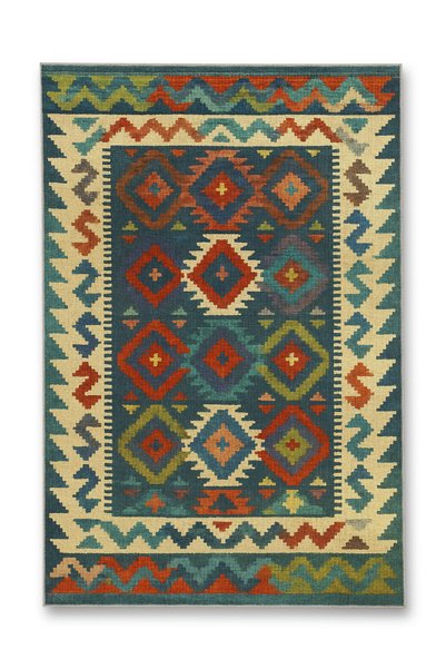 Rugs Modern Halı سجادة موسو ذات نقوش عرقية بألوان خضراء وقاعدة منسوجة بنمط عت...