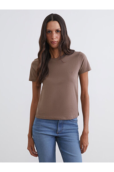 LC Waikiki Sparkling Choices from Shining Store Zero Roba Collar Women's T-Shirt