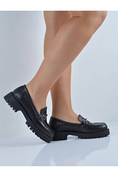 Şanslı Ayakkabıcılık Black Genuine Leather Ready-To-Wear Metal Insert Boots