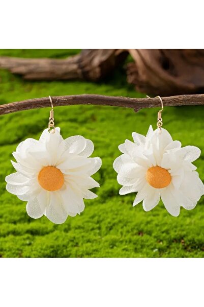 Handmade Papatya Küpe