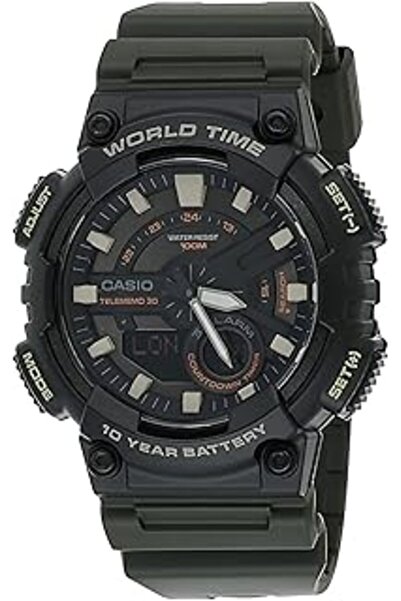 Casio ساعة رجالية شبابية AEQ-110W-3AV
