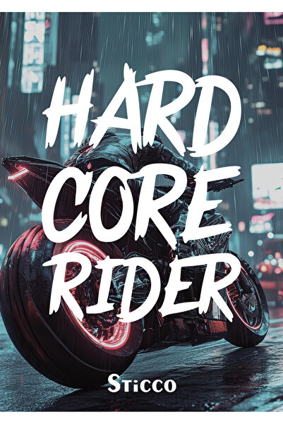 Sticco Hard Core Rider - Yazı JDM Araba-Motosiklet Cam Ayna Sticker Etiket 18...